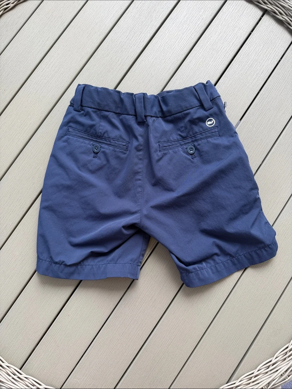 Vineyard Vines Boys Blue Flat-Front Shorts